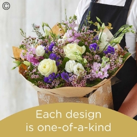 Hand tied bouquet made with seasonal flowers (HT4S)